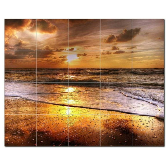 Sunset Ceramic Tile Mural Kitchen Backsplash Bathroom Shower, 401565-S54