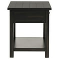 thumbnail image 4 of Ayne Side End Table, 1 Shelf, 1 Drawer, Black Wood, Square 20 Inch, 4 of 5