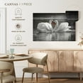 thumbnail image 5 of Elephant Stock Loving Couple Swan Wall Art - Horizontal Canvas Wall Art - Living Room Wall Decor - Animal Canvas - White And Gray Decor - 51" x 34", 5 of 8