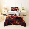 thumbnail image 2 of Castle Fairy Red Supercar Twin Comforter Sets 3-Piece for Boys, City Explosion Bedding Set for Bedroom, Red and Black,Grey Reversible, 2 of 6