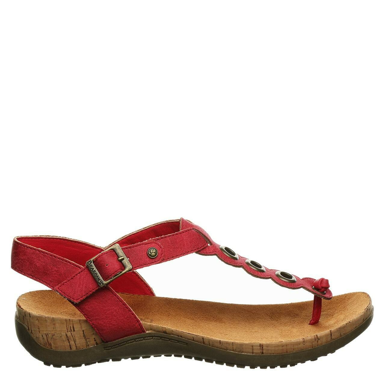 Bearpaw Women's Red Jean Sandals, Size 