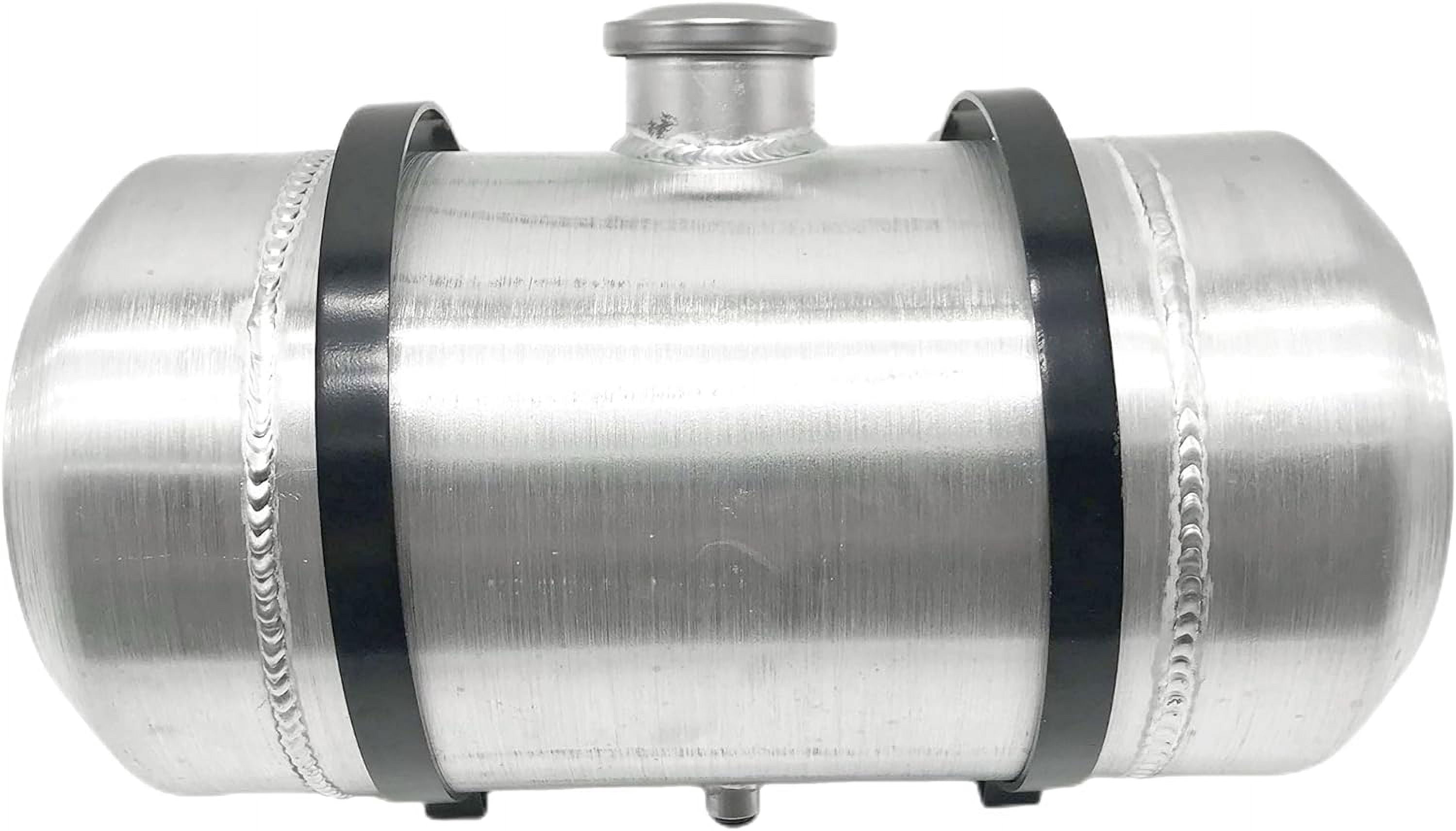 JSD 3.25 Gallons With Internal Baffle Aluminum Gas Tank/Fuel Tank Center Fill 8 x16 inch Spun 1/4 NPT Outlet