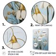 thumbnail image 3 of Designart "Simple Elegance In Blue And Gold V" Snowdrops Floater Framed Wall Art Living Room, 3 of 5