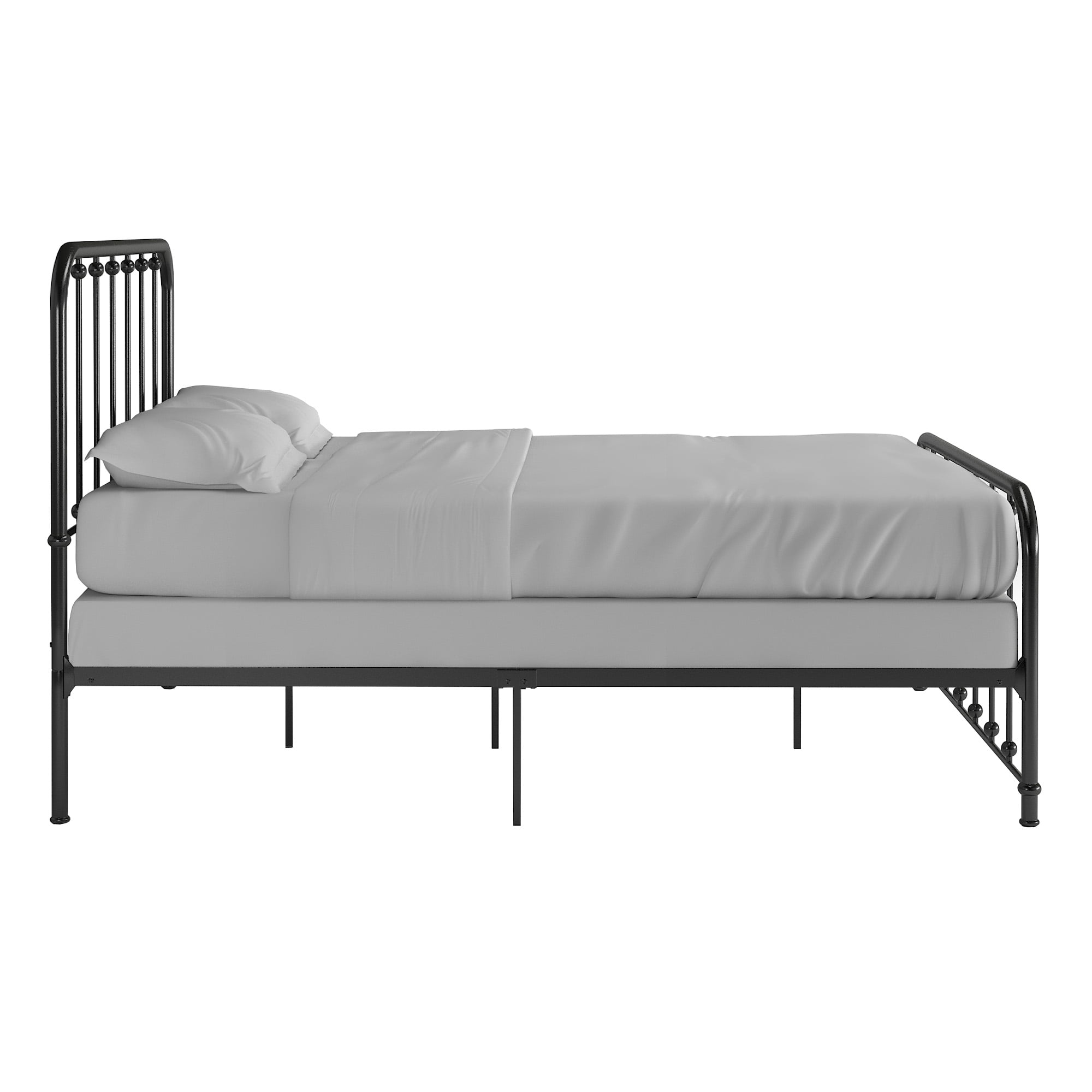 Weston Home Montgomery Spindle Metal Platform Bed, Full, Black