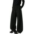 thumbnail image 4 of Womens Sweatpants Wide Leg Sweatpants for Women Baggy Casual Drawstring Sweat Pants High Waist Oversized Athletic Barrel Pants Trousers(BlackC,XL), 4 of 5