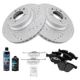 thumbnail image 2 of TRQ Performance Brake Rotor Coated & Ceramic Pad Front Kit w/Chemicals BKA18087 Fits select: 2006-2008 BMW 750, 2002-2005 BMW 745, 2 of 6