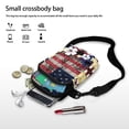 thumbnail image 7 of HELLHERO American Floral Pattern Adjustable Shoulder Strap Crossbody Bag for Men, Women Polyester Women Crossbody Bag with 2 Zippers, 7 of 7