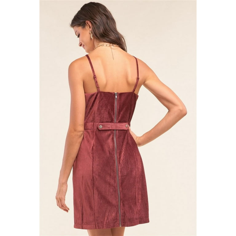 Red corduroy dress sale