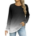 thumbnail image 6 of Topvent Women's Sweatshirts Prints Trendy Crewneck Long Sleeve Shirts Color Block Pullover Tops Comfy, 6 of 7