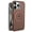 Darkbrown, variant on Designed For iPhone 16 Pro Magnetic Phone Case,With 360°Rotatable Invisible Ring Kickstand,Compatible with Mag-Safe,PU Leather Shockproof Ultra Slim Rugged Durable Phone Case,Brown