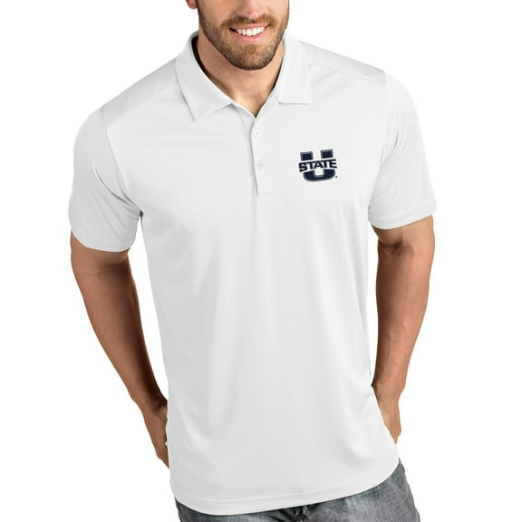 Utah State Aggies Antigua Tribute Polo - White