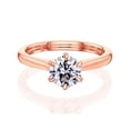 thumbnail image 2 of Kobelli 14k Gold Round Moissanite 6-Prong Ring HI/VS, 2 of 5