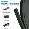 thumbnail image 3 of Uxcell 16.4 ft Ribbed Rubber Seal Strip, Self-Adhesive EPDM Foam Weather Stripping for Boat, RV, Auto, Truck, Marine, 3 of 5