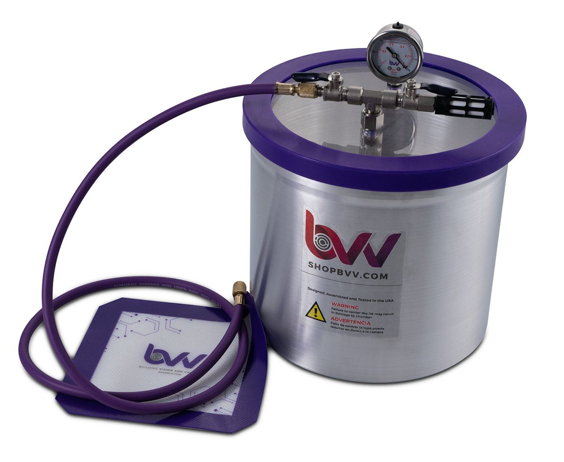 BVV 3 Gallon Aluminum Vacuum Chamber and Pump Kit