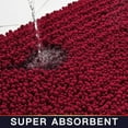 thumbnail image 6 of Walensee Non-Slip Bathroom Contour Rugs Chenille Soft Striped Plush Bath Mat, 20" x 24", Red, 6 of 8
