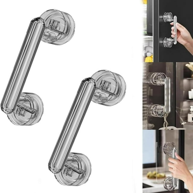 CNKOO Diamond Suction Cup Door Handle Suction Cup Door Handle Strong Hold Suction Cup Handle Glass Door and Window Handles No-Punching Waterproof Sliding Door Handles
