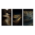 thumbnail image 2 of Designart "Concentric Sunlight Golden Waves II" Abstract Shapes Wall Art Set Of 3 - Transitional Gold Gallery Set For Office Decor, 2 of 6