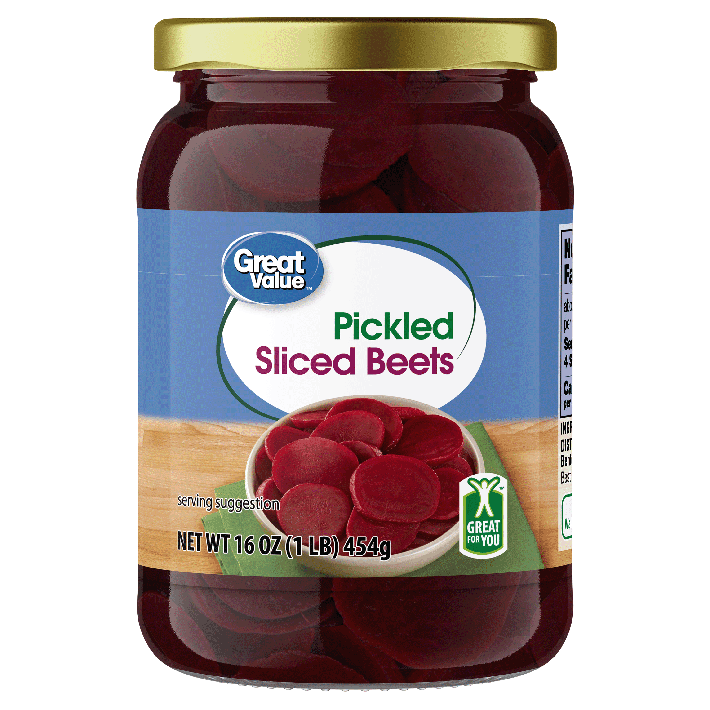 (3 pack) Great Value Pickled Sliced Beets, 16 oz