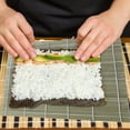 thumbnail image 3 of Sushi Rolling Mat for Home & Commercial Use | Non-Stick Bamboo Sushi Maker with Curtain | Easy Clean Sushi Roller for Beginners & Professionals | White & Blue, 3 of 7