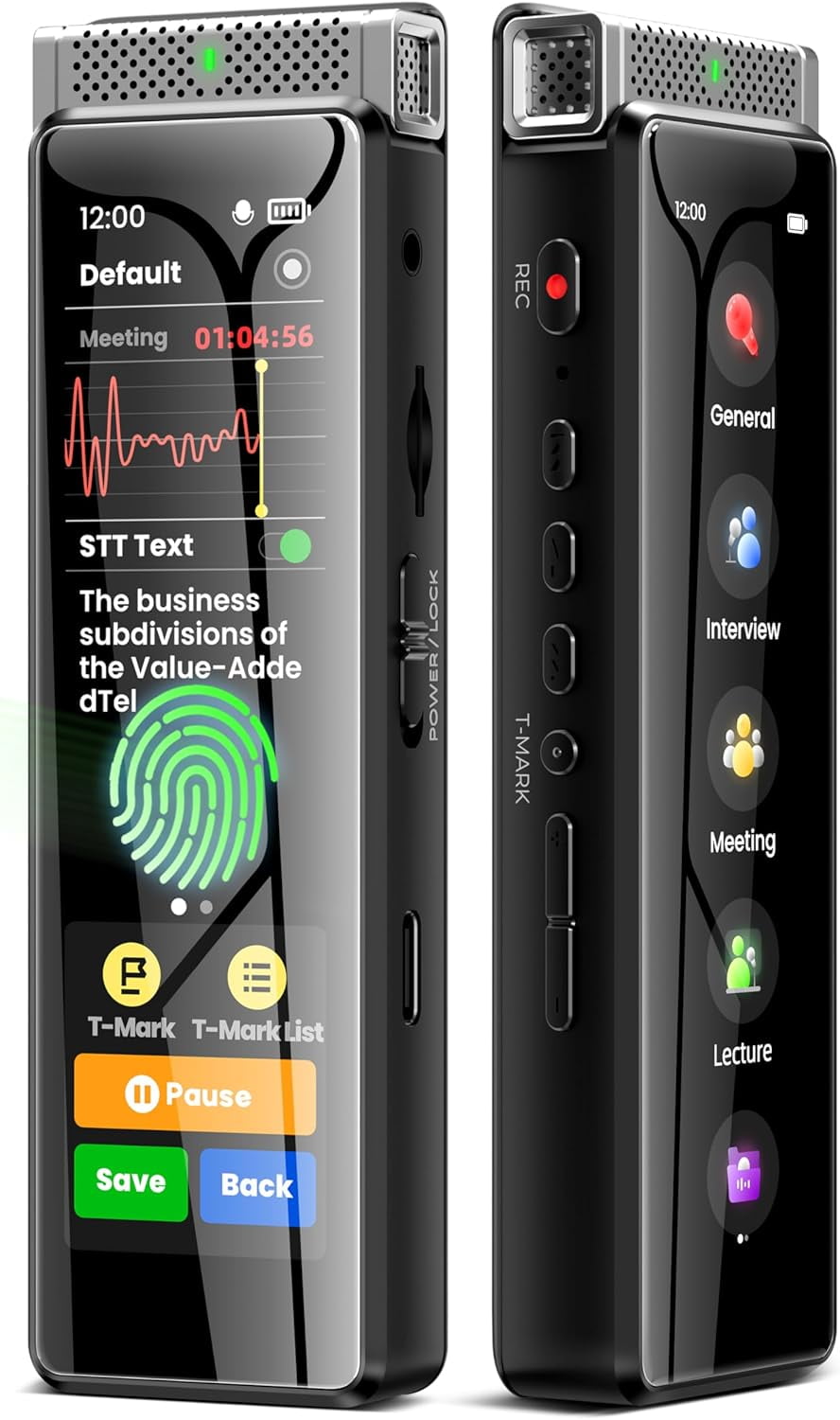 Innioasis R1 136GB Digital Voice Recorder with AI Transcription photo 1