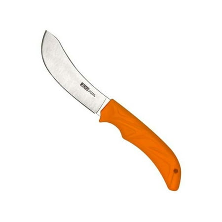 AccuSharp Butcher Knife, 4in, 420 Stainless Steel Blade, Orange Thermoplastic Rubber Handle