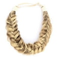thumbnail image 3 of DIGUAN Messy Wide 2 Strands Synthetic Hair Braided Headband Classic Chunky Plaited Braids Elastic Stretch Hairpiece Women Girl Beauty Boho accessory, 62g/2.1 oz (Light Highlighted), 3 of 4