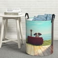 thumbnail image 7 of KLL Elehpant And A Giraffe Looking At The Sea Waterproof Foldable Laundry Hamper Bucket with Handles for Storage Bin,Kids Room,Home Organizer (Small ), 7 of 7
