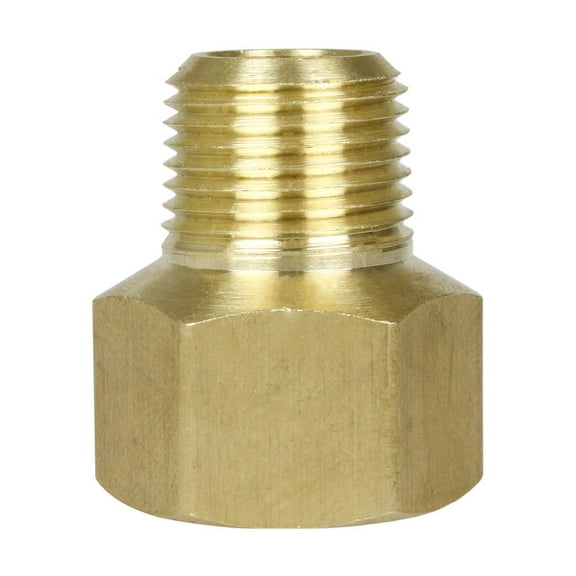 1/2" x 3/8" Female NPTF x Male NPTF Solid Brass Extension Adapter Pipe Fitting
