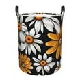 thumbnail image 1 of Fotbe Yellow White Daisy Pattern Cesto de Ropa con Asas, Cesto Impermeable de Gran Capacidad, Bolsa de Lavado para Dormitorio, Cesto de Ropa con Ruedas y Asas-Medium, 1 of 6