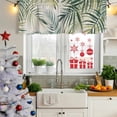 thumbnail image 5 of Palm Leaf Curtain Valances for Windows, Kitchen Valance Window Treatments Panel 2 Pack, Green Tropical Plant Summer Botanical Rod Pocket Short Curtains for Bathroom Bedroom 42 x 12 Inch, 5 of 8