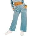 thumbnail image 1 of Women Workout Sets Velvet Long Sleeve Zip Up Crop Hoodie Drawstring Sweatpants With Pockets Tracksuit, 1 of 6