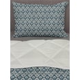 thumbnail image 3 of Victorian Comforter & Sham Bedding Set, Baroque Nostalgia Floral Composition Middle Ages Themed Illustration Print, 3 pcs Duvet Set Microfiber Filling Quilt, 5 Sizes, Blue Grey and Tan, by Ambesonne, 3 of 4