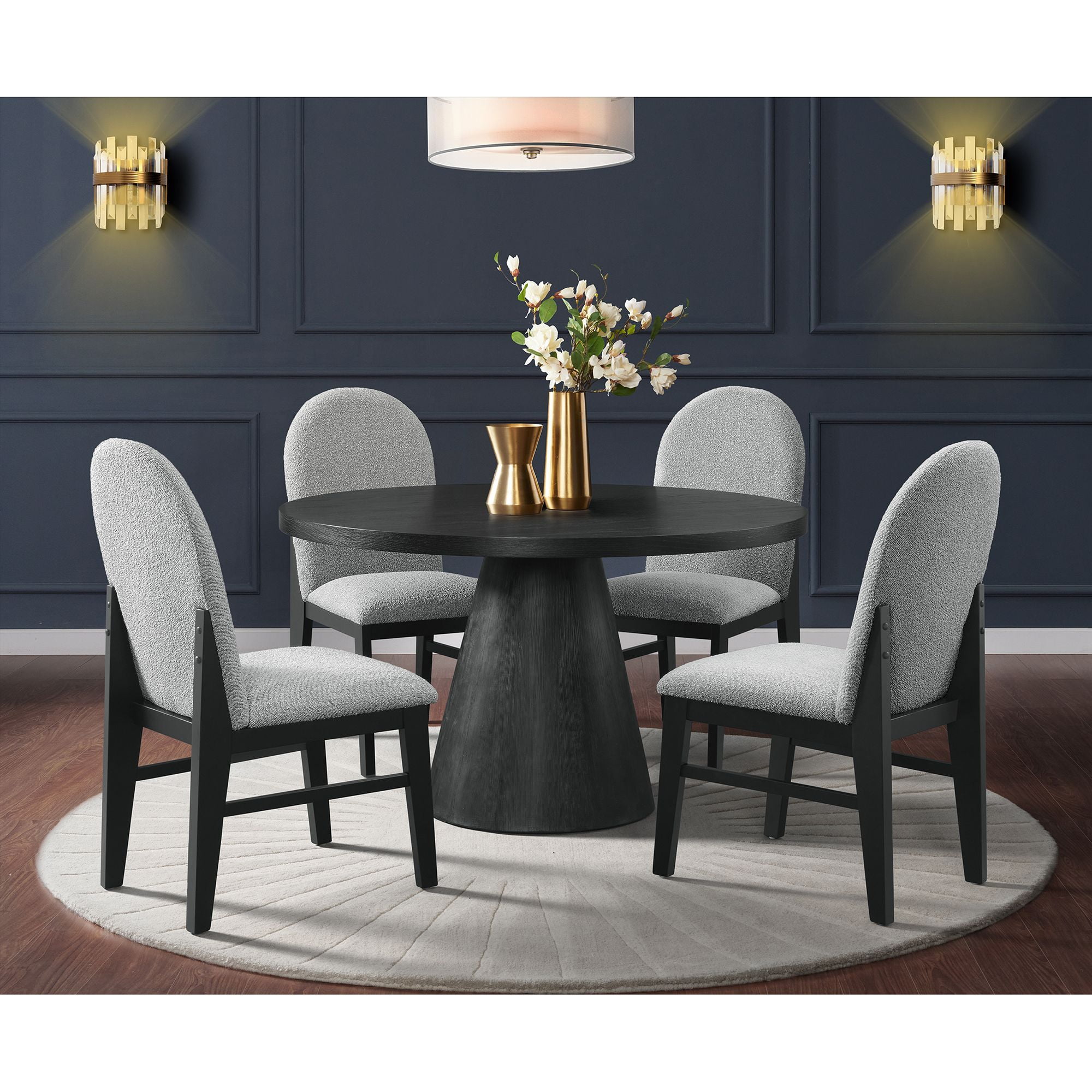 Picket House Furnishings Canal Round Dining Table in Black