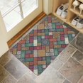 thumbnail image 4 of Boho Retro Brown Diamond Pattern (4) Welcome Doormat for Indoor/Outdoor Entrance Boho Retro Brown Diamond Pattern (4) Decoration Door Mat Kitchen Door Mat Bedroom Doormat 17x30 Inch, 4 of 6