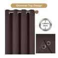 thumbnail image 3 of Topfinel 100% Blackout Curtains 132 x 160 inches Long for Bedroom Living Room Solid Grommet Room Darkening Drapes 2 Panels, Brown, 3 of 6