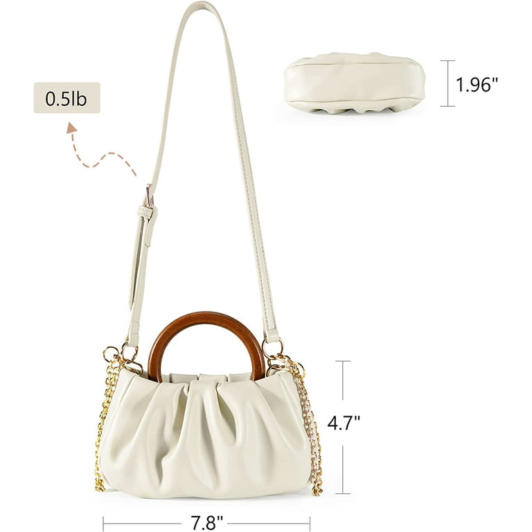 Cloud Pouch Bag for Women Ruched Bag Dumpling Handbag Design Shoulder Clutch  Purse Mini Chic Top Handle Bag 