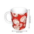 thumbnail image 2 of Yiaed Tomatoes Print Ceramics Coffee,Large Handle Design,Extra Large Tea and Coffee Cup for Office and Home Mugs, 2 of 6