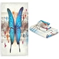 thumbnail image 7 of Coolnut 3 Piece Bath Towels Set, Super Soft Absorbent Butterfly Musical Towels for Bathroom Gym Spa Hotel Decor Wash cloth, 7 of 7