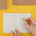 thumbnail image 4 of EUSOAR Cuaderno Kraft A6, paquete de 8, 3,9 x 5,5 pulgadas, 60 páginas, cuadernos forrados con cubierta suave, diario de viaje, cuaderno de dibujo, cuaderno de bocetos, cuadernos de notas para estudia, 4 of 5