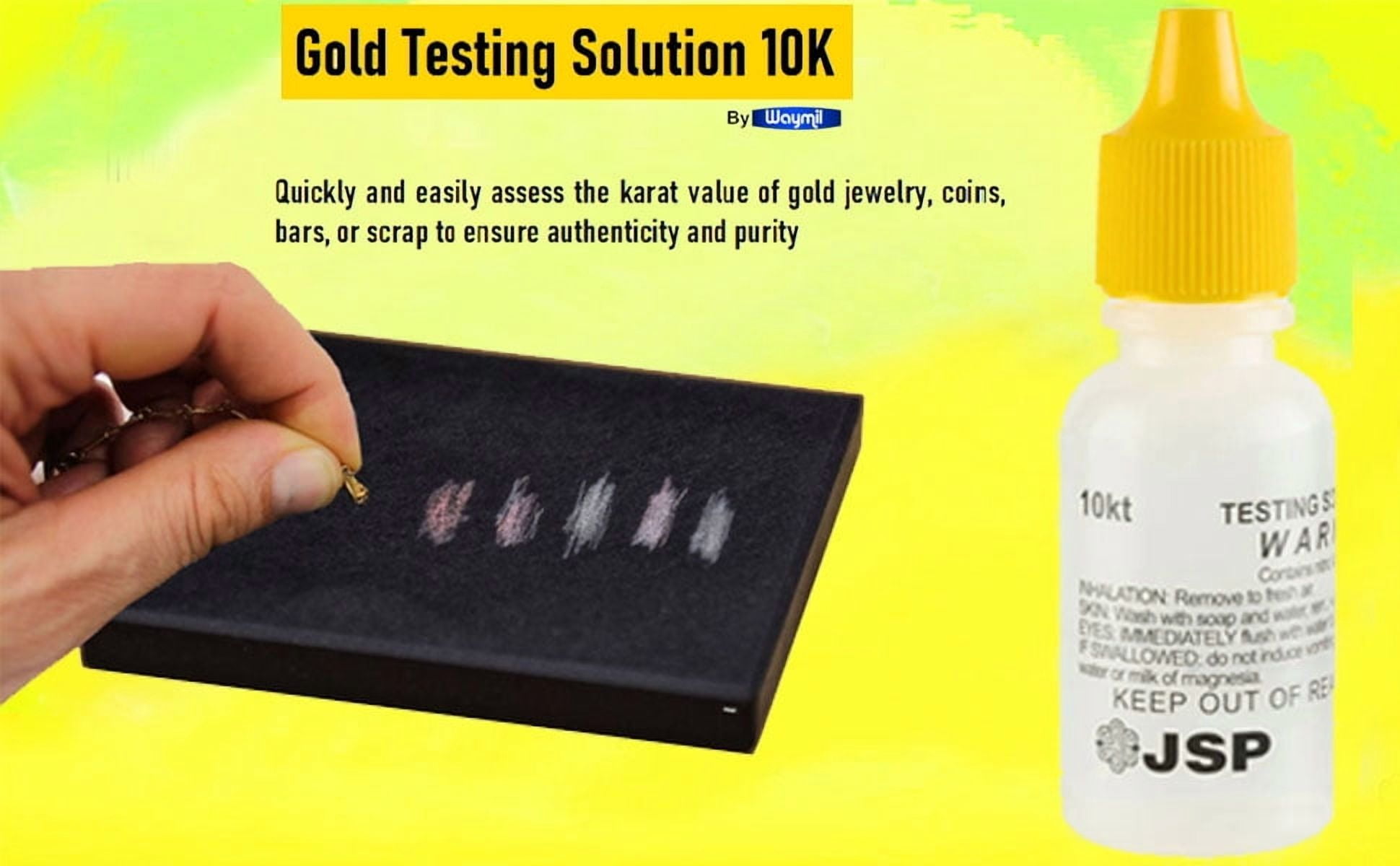 Waytest 6 10K Gold Test Liquid Kit Jewelry Metal Tester for Precious Metals