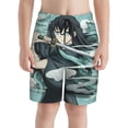 thumbnail image 3 of Demon Slayer Muichiro Tokito Boy's Swim Trunks Quick Dry Board Shorts Kids Beach Swim Shorts Bathing Suits Swimsuit, 3 of 8