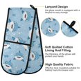 thumbnail image 4 of Dailycode Double Sided Oven Mitt with Loop Heat Resistant Kitchen Long Potholders 7" x 35" Cartoon Cute Shark, 4 of 6