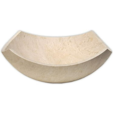 Eden Bath EB-S027BT-H Arched Edges Bowl Sink- Honed Beige Travertine