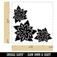 thumbnail image 2 of Poinsettia Corner Self-Inking Rubber Stamp Ink Stamper - Green Ink - Small 1 Inch, 2 of 7