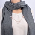 thumbnail image 4 of Moda mujer señora bufanda Clip colgante en forma de corazón bufanda chal hebilla accesorio de joyería (A), 4 of 4
