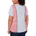 thumbnail image 2 of Style & Co. Womens Plus Embroidered Printed T-Shirt, 2 of 2