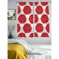 thumbnail image 3 of Abstract Dahlia Sheer Curtains 63 Inches Long 2 Panels Vintage Farmhouse Red Country Classic Light Filtering Semi Sheer Window Curtains Drapes for Bedroom Living Room 52"x63", 3 of 7