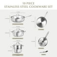 thumbnail image 6 of Koch Systeme CS Stainless Steel Cookware Set 10 Piece, 18/10 Stainless Steel Pots and Pans Set for Professional Cooking, Induction Compatible, Dishwasher and Oven Safe, 6 of 8