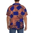 thumbnail image 5 of Fotbe Vintage USA Flag print Short Sleeve Button Down Shirts for Men Casual Summer Beach Wrinkle Free Shirt-3X-Large, 5 of 7