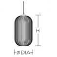 thumbnail image 2 of AFX Callie 5-inch White Pendant, Frosted Ribbed White Glass Shade, 2 of 3